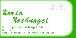 maria nothnagel business card